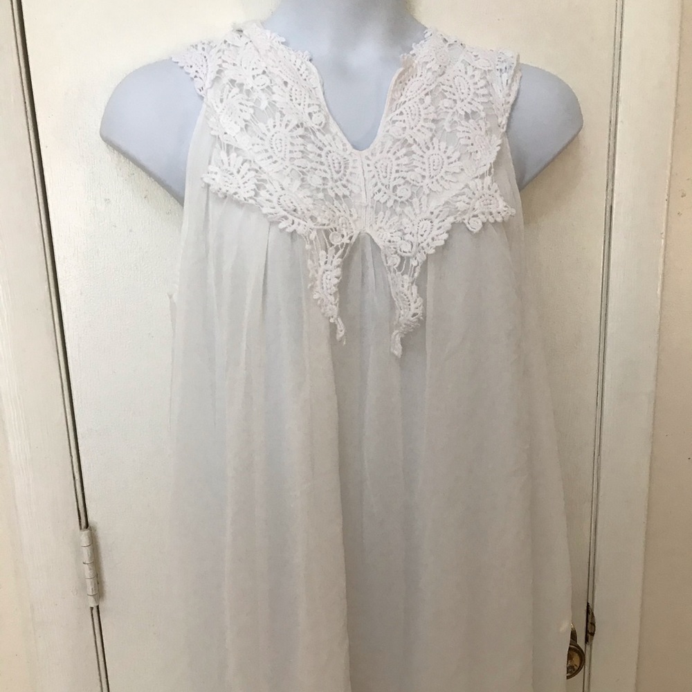 Sheer Knit Off White tank top